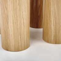 ELEFANTE ΣΤΡΟΓΓΥΛΟ τραπέζι  φυσική δρυς 120x120x77Y 2010001194255