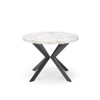 Τραπέζι PERONI, λευκό μάρμαρο / μαύρο Φ100-250/100/75 cm 2010001194323