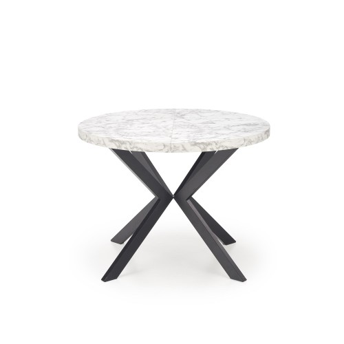 Τραπέζι PERONI, λευκό μάρμαρο / μαύρο Φ100-250/100/75 cm 2010001194323