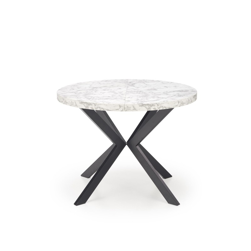 Τραπέζι PERONI, λευκό μάρμαρο / μαύρο Φ100-250/100/75 cm 2010001194323