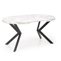 Τραπέζι PERONI, λευκό μάρμαρο / μαύρο Φ100-250/100/75 cm 2010001194323