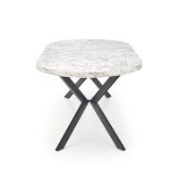 Τραπέζι PERONI, λευκό μάρμαρο / μαύρο Φ100-250/100/75 cm 2010001194323