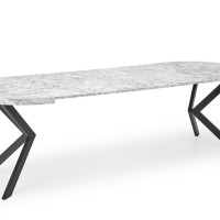 Τραπέζι PERONI, λευκό μάρμαρο / μαύρο Φ100-250/100/75 cm 2010001194323