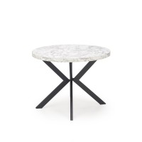 Τραπέζι PERONI, λευκό μάρμαρο / μαύρο Φ100-250/100/75 cm 2010001194323