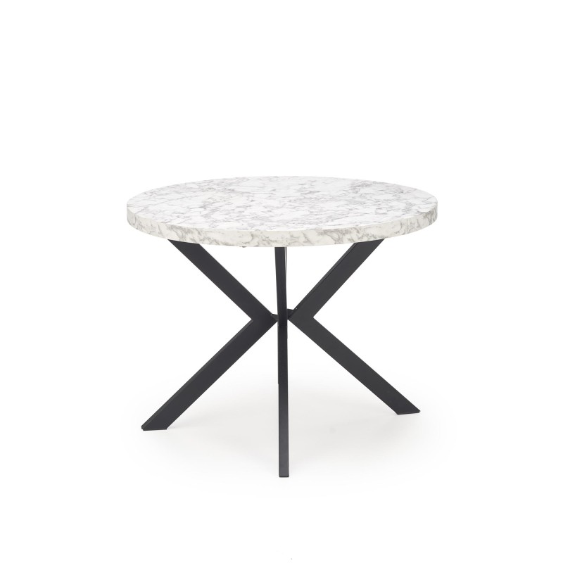 Τραπέζι PERONI, λευκό μάρμαρο / μαύρο Φ100-250/100/75 cm 2010001194323