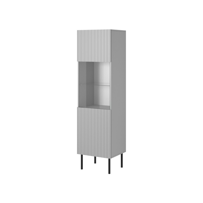 Βιτρίνα ASENSIO KM-1 σε ανοιχτό γκρι 50x42x180cm
