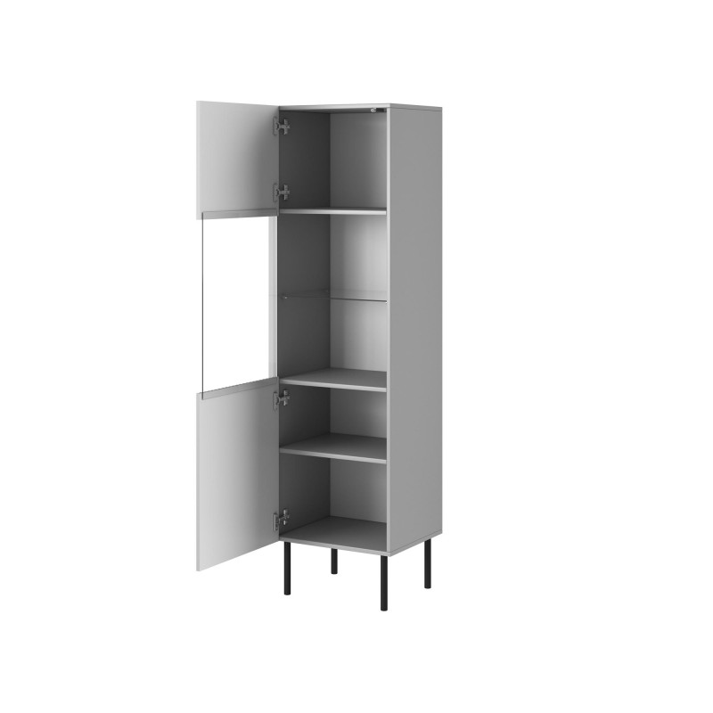 Βιτρίνα ASENSIO KM-1 σε ανοιχτό γκρι 50x42x180cm