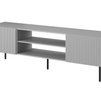 ASENSIO Έπιπλο τηλεόρασης ανοιχτό γκρι / μαύρο 180x42x57 cm 2010001194538