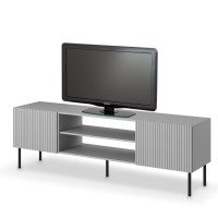 ASENSIO Έπιπλο τηλεόρασης ανοιχτό γκρι / μαύρο 180x42x57 cm 2010001194538