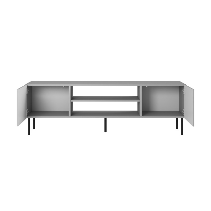 ASENSIO Έπιπλο τηλεόρασης ανοιχτό γκρι / μαύρο 180x42x57 cm 2010001194538