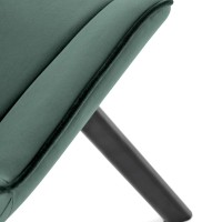 K520 Καρέκλα τραπεζαρίας με λειτουργία περιστροφής σκούρο πράσινο 46x61x84 με ύψος καθίσματος 48cm