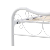 FABRIZIA 90 Κρεβάτι μεταλλικό σε λευκό χρώμα 209x92x115cm (για στρώμα 90x200cm)