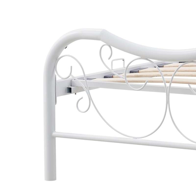 FABRIZIA 90 Κρεβάτι μεταλλικό σε λευκό χρώμα 209x92x115cm (για στρώμα 90x200cm)