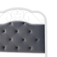 FABRIZIA 90 Κρεβάτι μεταλλικό σε λευκό χρώμα 209x92x115cm (για στρώμα 90x200cm)