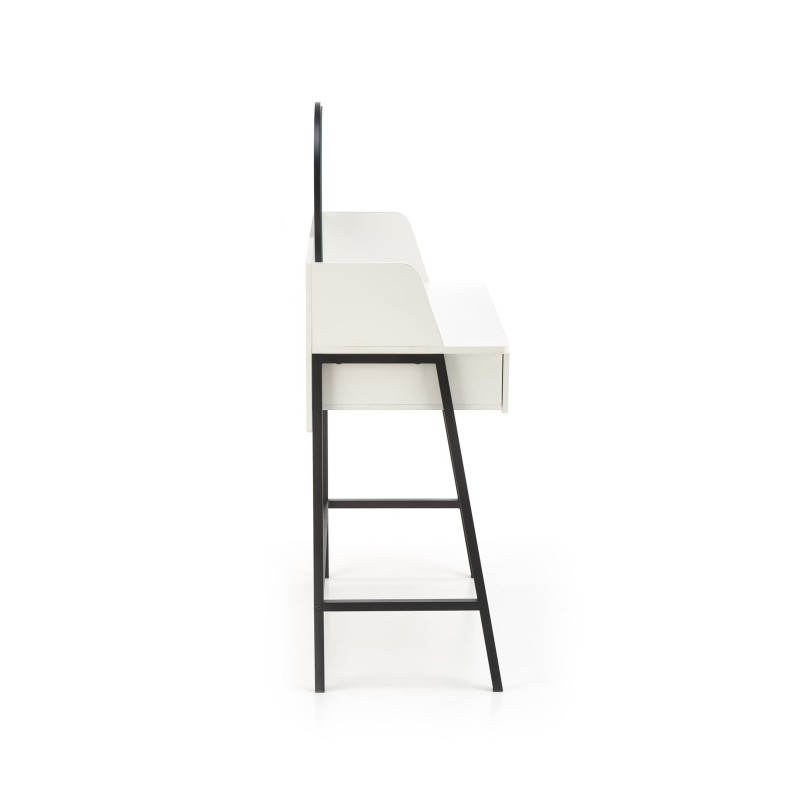 Μουντουάρ με καθρέφτη AGNES λευκό/μαύρο : 80x42x120 cm