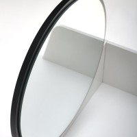 Μουντουάρ με καθρέφτη AGNES λευκό/μαύρο : 80x42x120 cm