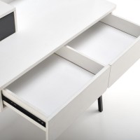 Μουντουάρ με καθρέφτη AGNES λευκό/μαύρο : 80x42x120 cm