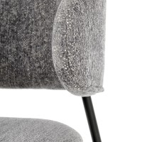 K497 Καρέκλα, ανοιχτό γκρι διαστάσεις: 52/62/82cm και ύψος καθίσματος 46 cm