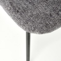 K497 Καρέκλα, ανοιχτό γκρι διαστάσεις: 52/62/82cm και ύψος καθίσματος 46 cm