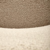 K498 Καρέκλα ,boucle μπεζ-μαυρο 64x63x90cm με λειτουργία περιστροφής