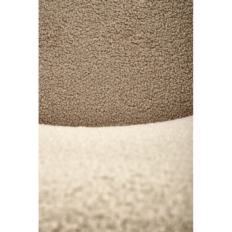 K498 Καρέκλα ,boucle μπεζ-μαυρο 64x63x90cm με λειτουργία περιστροφής