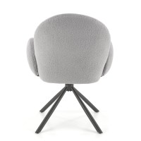 K498 Καρέκλα, γκρι boucle-μαυρο 64/63/90 cm, με λειτουργία περιστροφής  2010001195511