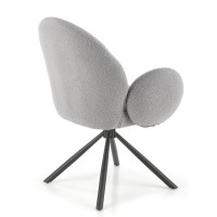 K498 Καρέκλα, γκρι boucle-μαυρο 64/63/90 cm, με λειτουργία περιστροφής  2010001195511