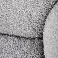 K498 Καρέκλα, γκρι boucle-μαυρο 64/63/90 cm, με λειτουργία περιστροφής  2010001195511