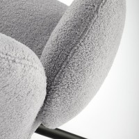 K498 Καρέκλα, γκρι boucle-μαυρο 64/63/90 cm, με λειτουργία περιστροφής  2010001195511