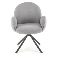 K498 Καρέκλα, γκρι boucle-μαυρο 64/63/90 cm, με λειτουργία περιστροφής  2010001195511