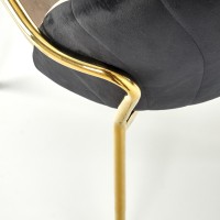 K500 Καρέκλα μπεζ / μαύρο 53x57x80 με ύψος καθίσματος 46 cm