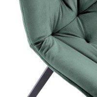 K519 Καρέκλα σκούρο πράσινο 54x63x86 με ύψος καθίσματος 47 cm