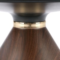 Τραπεζάκι σαλονιού GENESIS, λευκό / καρυδί/ χρυσό 70x70x43 cm