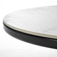 Τραπεζάκι σαλονιού GENESIS, λευκό / καρυδί/ χρυσό 70x70x43 cm