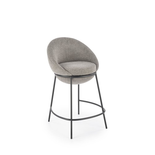 H118 Σκαμπό μπαρ γκρι 53x57x90 με ύψος καθίσματος 65cm