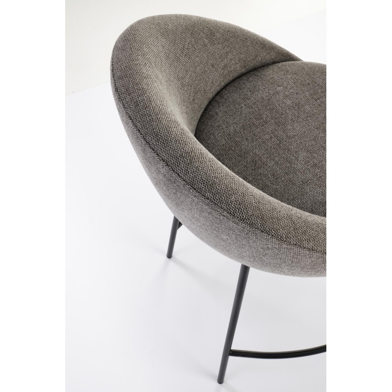 H118 Σκαμπό μπαρ γκρι 53x57x90 με ύψος καθίσματος 65cm