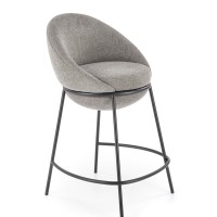 H118 Σκαμπό μπαρ γκρι 53x57x90 με ύψος καθίσματος 65cm