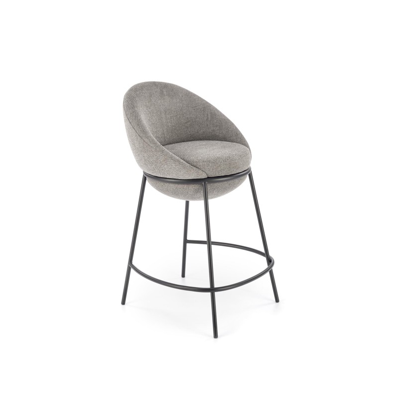 H118 Σκαμπό μπαρ γκρι 53x57x90 με ύψος καθίσματος 65cm