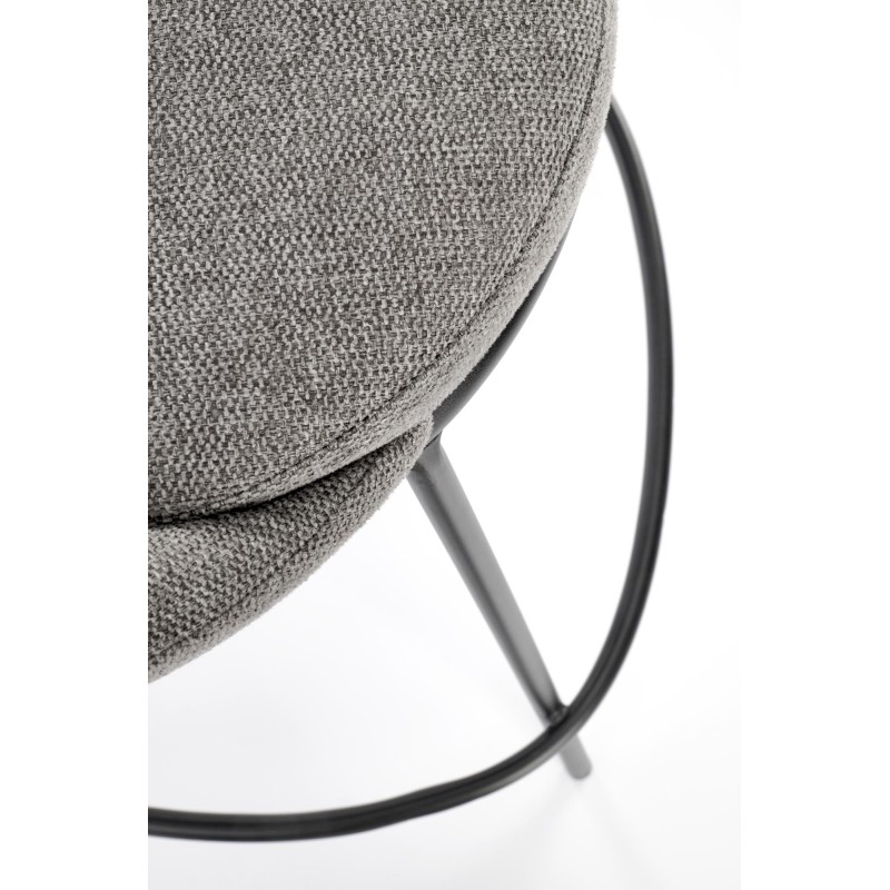 H118 Σκαμπό μπαρ γκρι 53x57x90 με ύψος καθίσματος 65cm