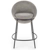 H118 Σκαμπό μπαρ γκρι 53x57x90 με ύψος καθίσματος 65cm