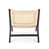 Πολυθρόνα FODEN, μαύρο / φυσικό 65/84/74/39 cm 2010001196372