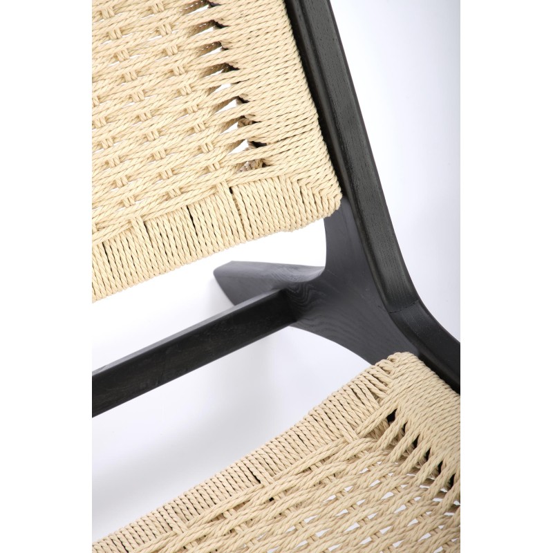 Πολυθρόνα FODEN, μαύρο / φυσικό 65/84/74/39 cm 2010001196372