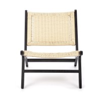 Πολυθρόνα FODEN, μαύρο / φυσικό 65/84/74/39 cm 2010001196372