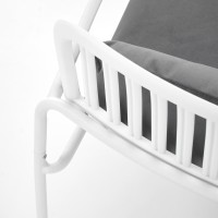 Πολυθρόνα MELBY λευκό / γκρι 71x66x75 με ύψος καθίσματος 40 cm 2010001196471