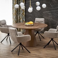 HENDERSON Στρογγυλό Τραπέζι σε Καρυδί απόχρωση 136x136x78Y 2010001196631