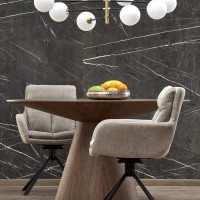 HENDERSON Στρογγυλό Τραπέζι σε Καρυδί απόχρωση 136x136x78Y 2010001196631