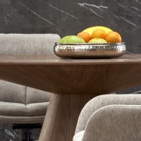 HENDERSON Στρογγυλό Τραπέζι σε Καρυδί απόχρωση 136x136x78Y 2010001196631