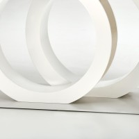 Τραπέζι τραπεζαρίας GALARDO με προέκταση, λευκό/χρυσό 160-200/90/76 cm 2010001196648