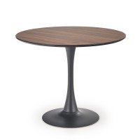 Στρογγυλό τραπέζι OLMO, καρυδιά / μαύρο 90x90x73 cm