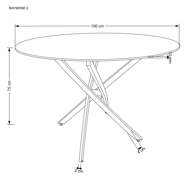 RAYMOND 2 Τραπέζι τραπεζαρίας λευκό μάρμαρο 100x73cm